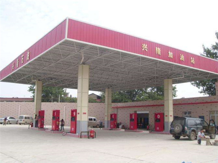 郑州加油站钢结构网架案例9