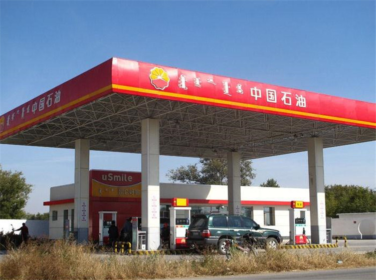 郑州加油站钢结构网架案例1